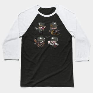 Tiny Hats WWII Soldiers Baseball T-Shirt